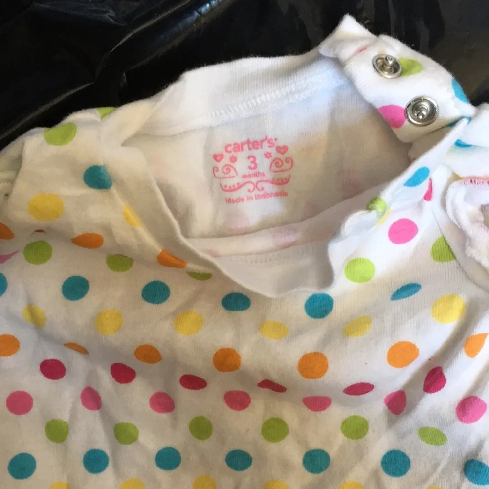 Carters 3 month polka dot one piece
